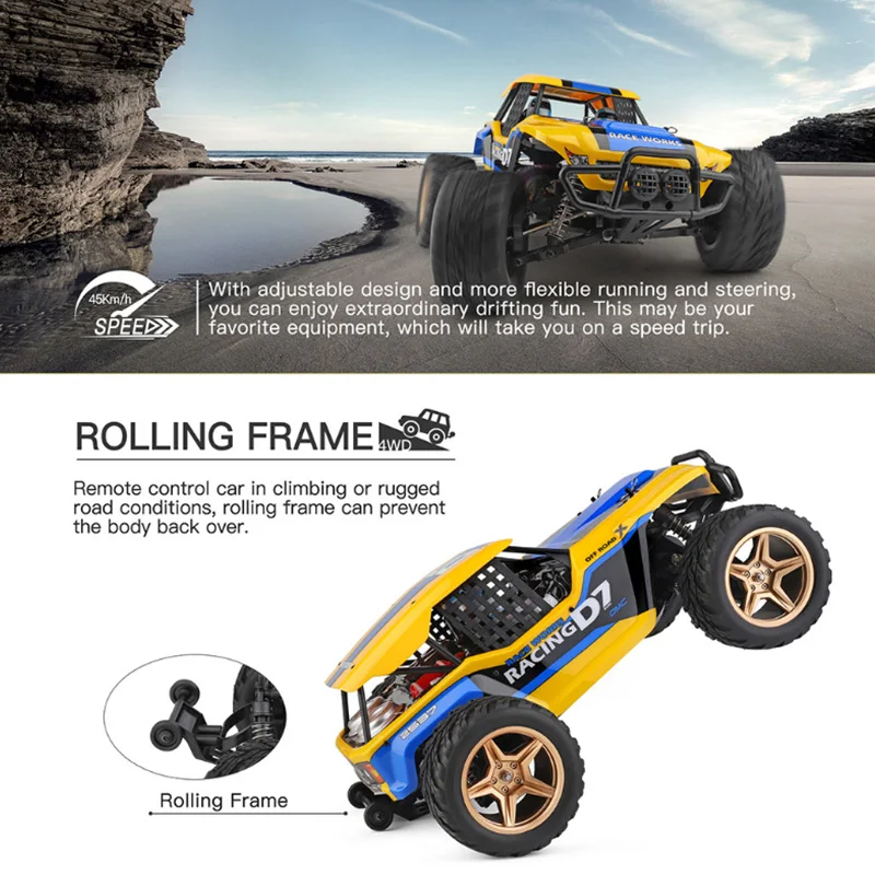 12402-A RC скалолазание игрушки 1/12 Масштаб 2,4G 4WD пульт дистанционного управления 45 км/ч высокая скорость RC автомобиль внедорожник рождественские подарки Ch