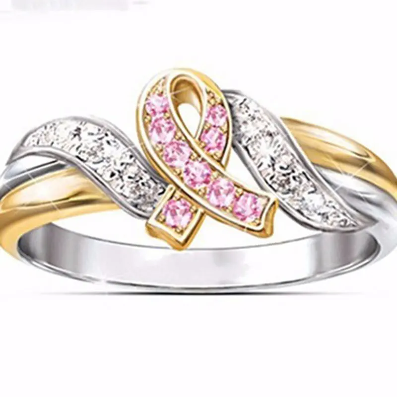 2019 New Fashion Two Tone Color Bowknot Ring Simple Trendy Style Size 5-11 for Women Wedding Engagement Rings Jewelry Gifts | Украшения и