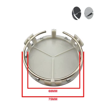 

4pcs/lot 75mm Black silver Wheel Center Caps Wheel Hub Rim Cover Badge Emblem For Mercedes Benz G M R S Styling Accessories