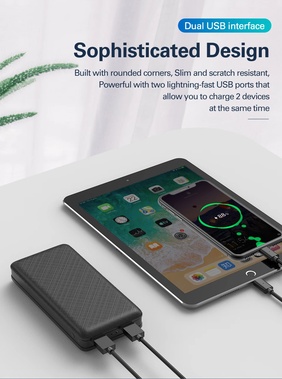 Coolreall, 20000 мА/ч, зарядное устройство, USB, быстрое, 20000 мА/ч, для xiaomimi, iPhone11, мобильный телефон, портативное Внешнее зарядное устройство