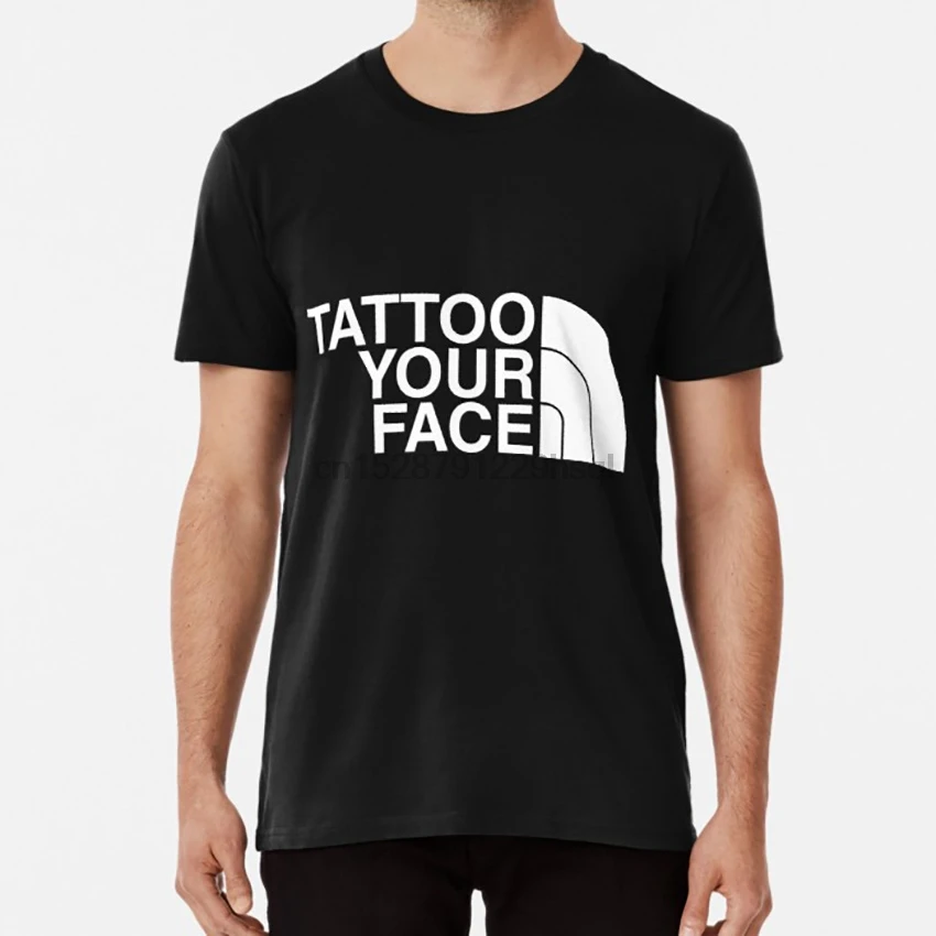 Tattoo your face t shirt Clearance