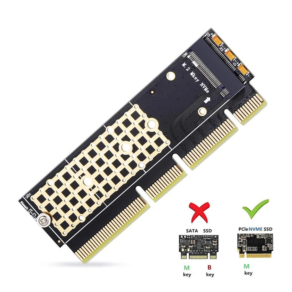 Карта расширения M.2 NVMe SSD NGFF для PCIE 3.0X16 адаптер с светодиодный M ключ интерфейс