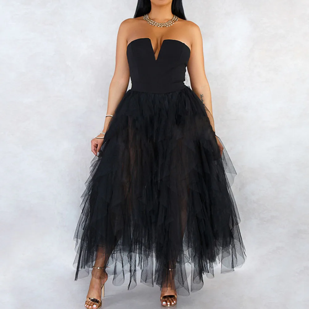 black strapless tulle dress off 73 