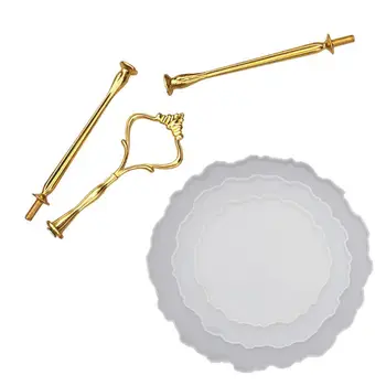 

Three layer Irregular Fruit Disc Big Plate Resin Mold Oversized Fruit Tray Resin Mold Transparent Flexible Silicone Mold