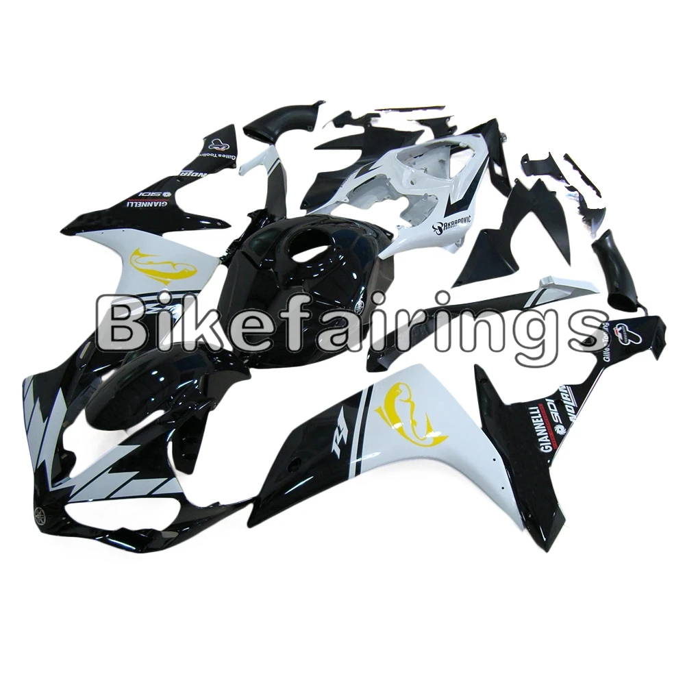 Черный и белый велосипед Cowlings подходит для Yamaha 2007 2008 YZF1000 R1 07 08 YZF R1 АБС-пластик Кузов комплект