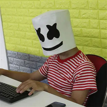 

Film Festival Marshmallow Latex Mask Masquerade Halloween Full Face Mask Toy New Year Party Decoration Fun Headdress