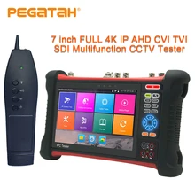 7 дюймов 4KIP камера CCTV тестер 8MP TVI CVI AHD SDI CVBS IP 6 в 1 CCTV тестер монитора камеры видеонаблюдения HDMI тестер безопасности