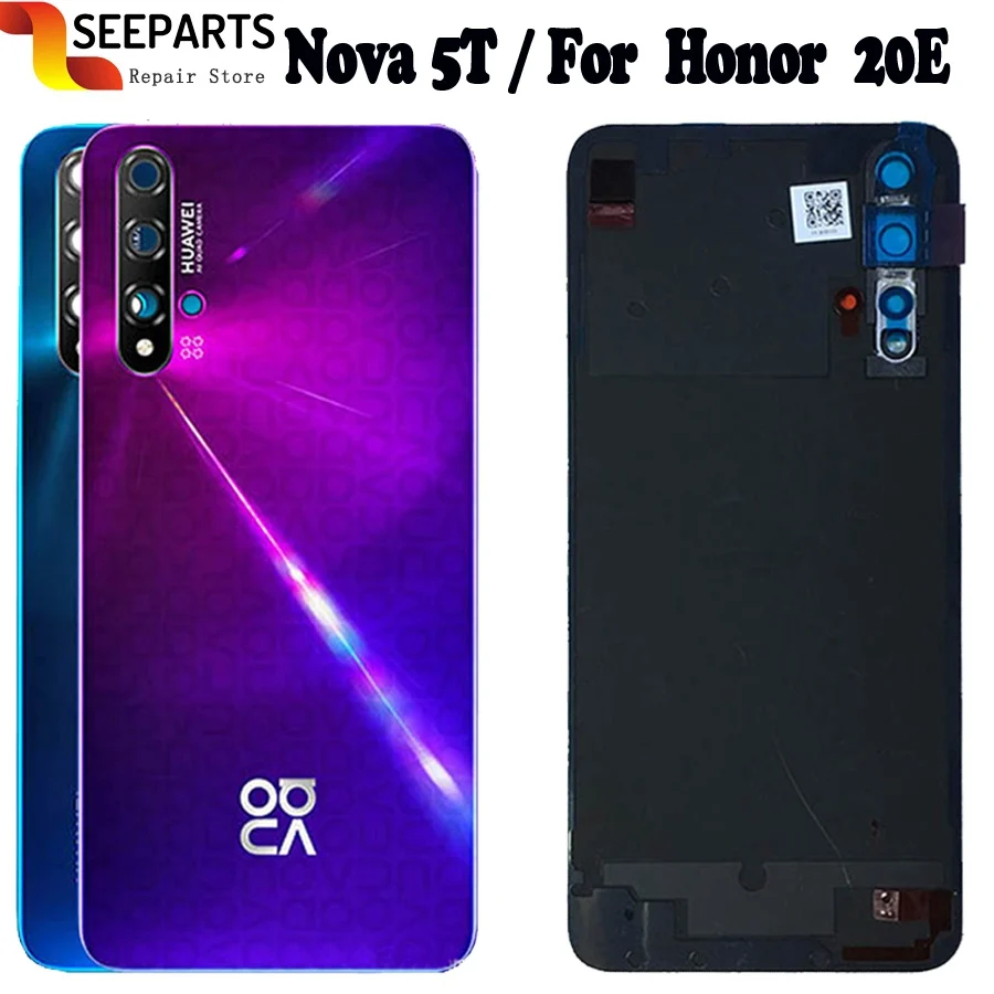 Оригинальная задняя крышка для Huawei Nova 5t батарейного отсека Nova5t заднее стекло Honor