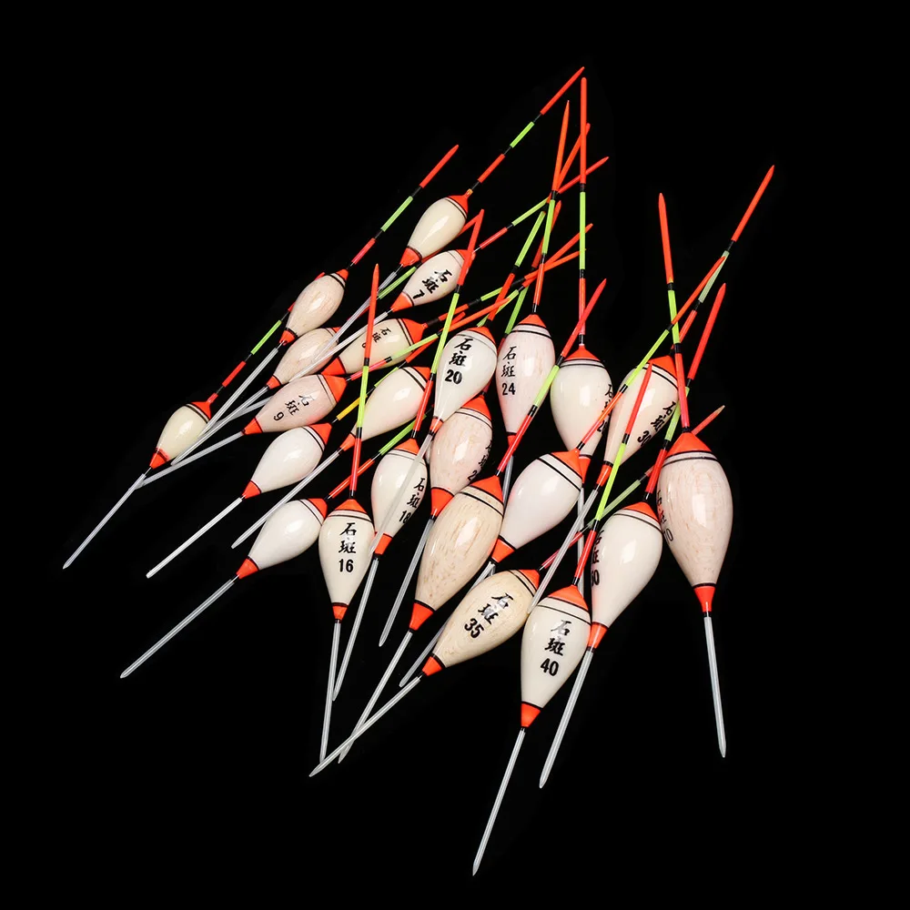 5 шт./компл. изысканный прочный пробкового дерева поплавки с постепенным увеличением плавающий длинный хвост поплавок открытый рыбы инструменты рыболовные принадлежности
