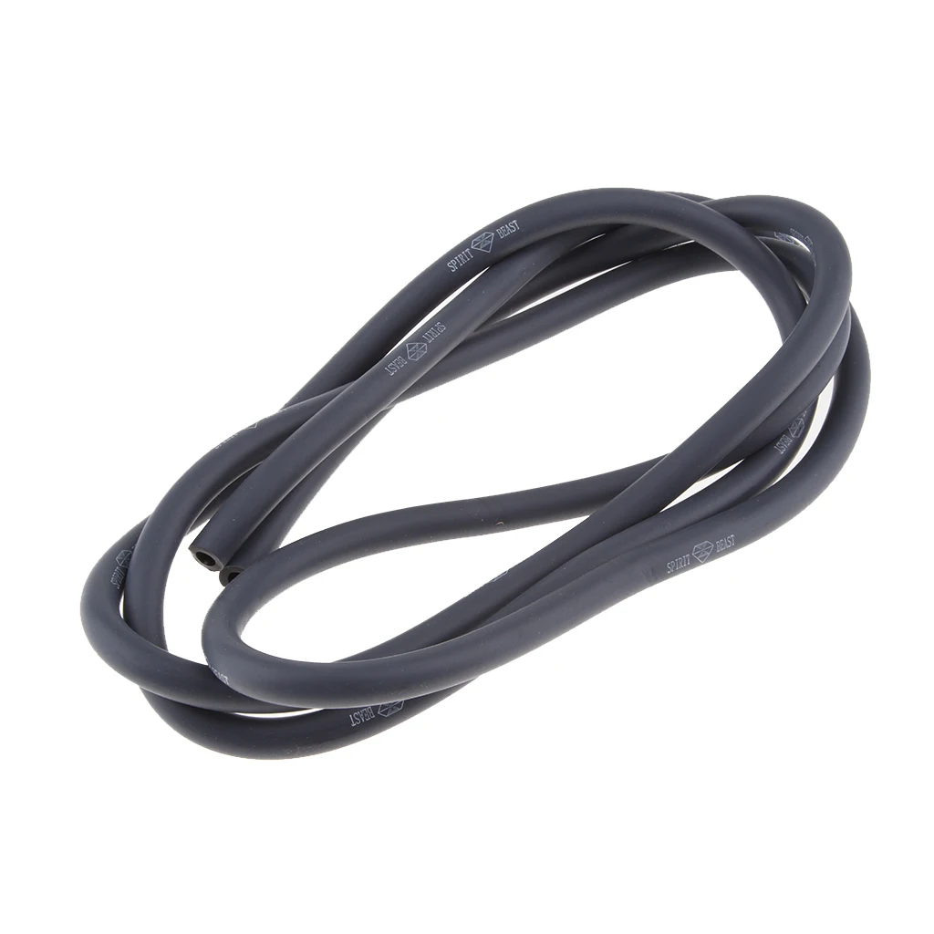 Motorcycle Soft Rubber Fuel Line Line Petrol Delivery Hose,1M Grey,ID 5mm