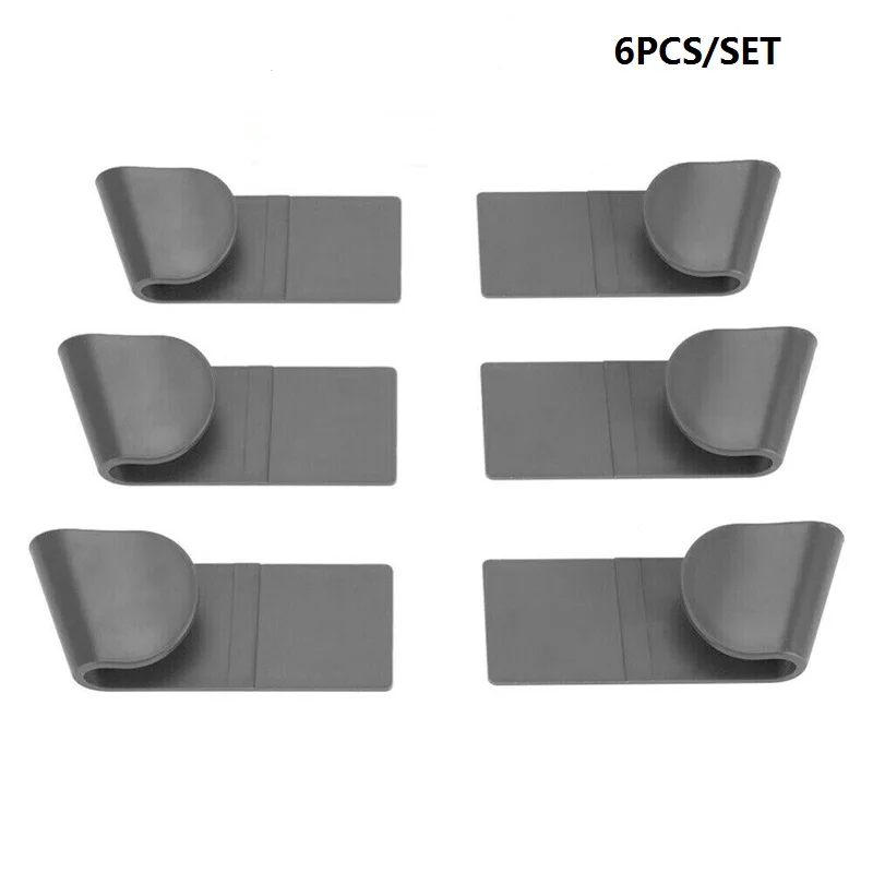 6 unids/set soporte de tapa de olla montado en la pared colgante titular de tapa de olla Rack de plástico estante de almacenaje para cocina organizador de cocina