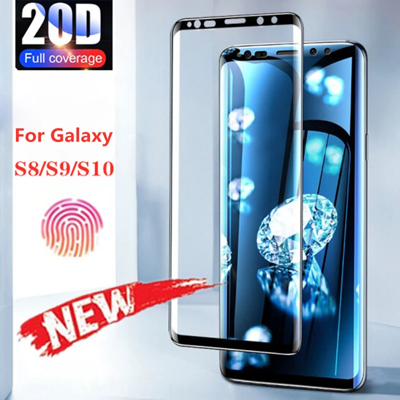 

20D Full Coverage Screen Protector Tempered Glass For Samsung Galaxy Note 10 plus S10 S9 S8 plus S7 Edge Note 9 Note 8 Glass