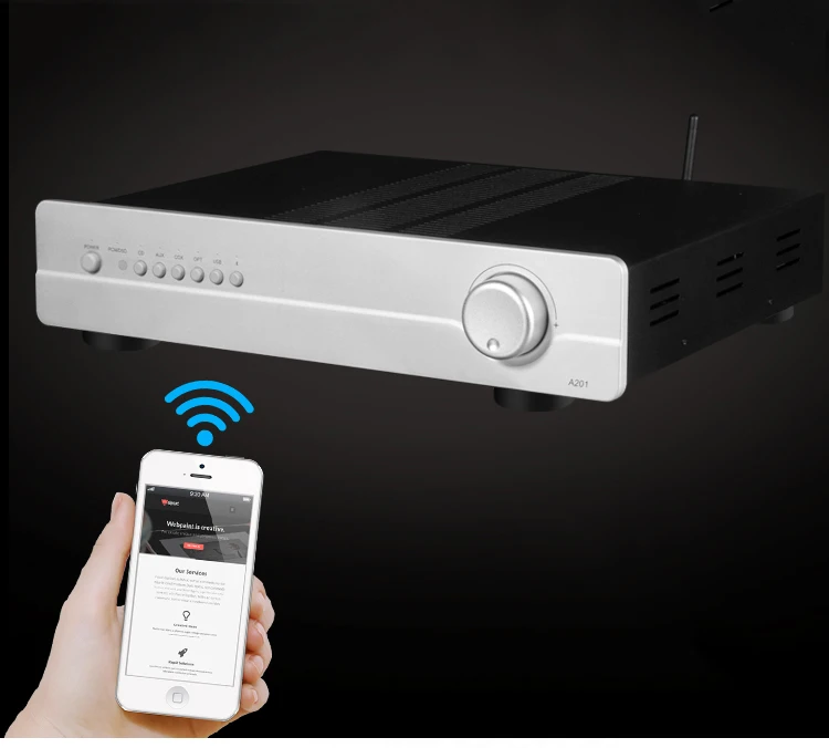 Bluetooth 5.0 Digital Amplifier HiFi Stereo Home Audio Power Amp Amplifier ES9028Q2M Decoder USB XMOS DSD256 Optical Coaxial