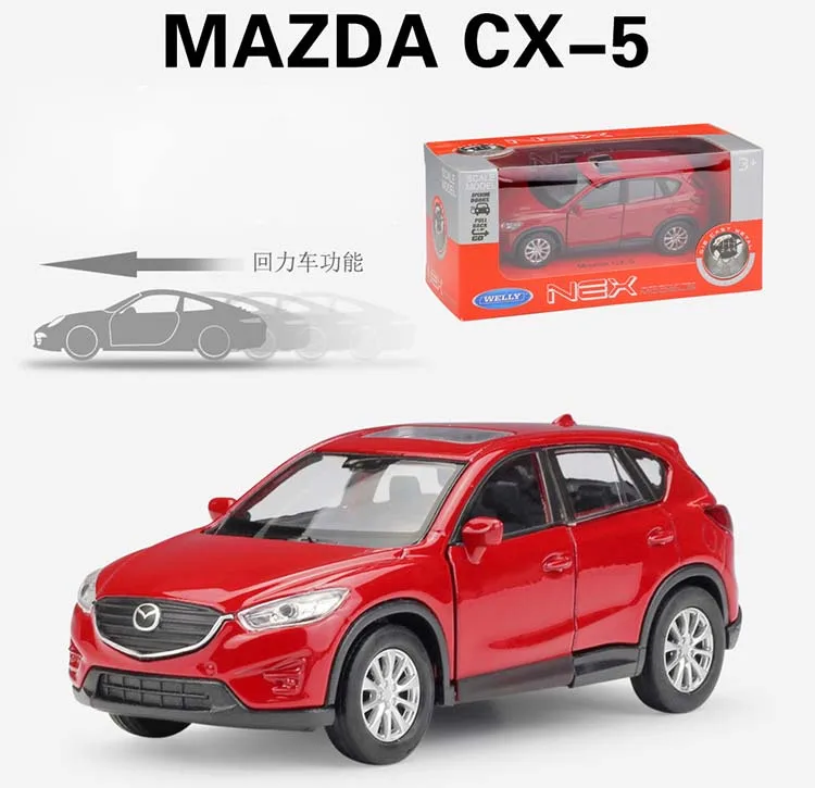 WELLY литье под давлением, 1:36, Классическая модель автомобиля Mazda CX-5, внедорожник, металлический автомобиль, игрушка, автомобиль, коллекция подарков