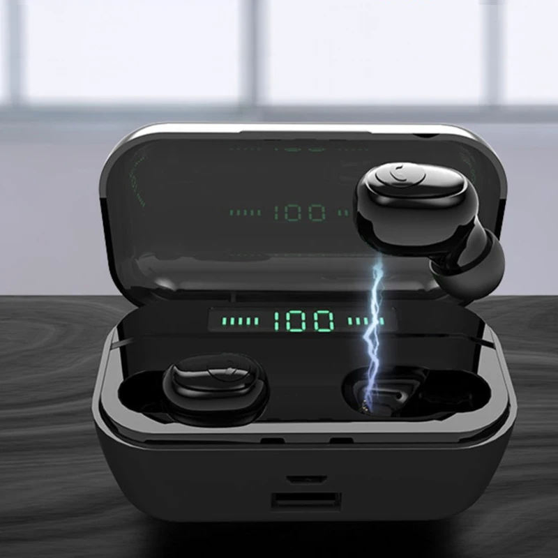 Беспроводные наушники TWS Bluetooth V5.0 8D стерео мини наушники гарнитура с микрофоном дисплей 3500 мАч зарядная коробка Громкая связь наушники G6S