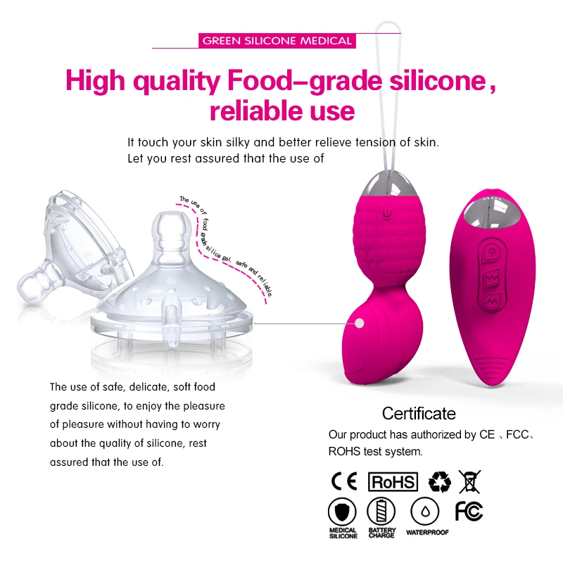 Silicone vibrating eggs vaginal ball vibrating exercises Smart Love Ball remote jump eggs vibrator Waterproof Sex Toy for women