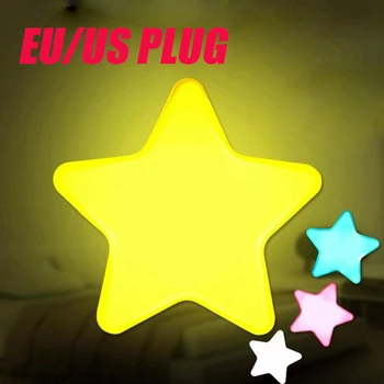 

Sensor Control Mini Star Moon LED Night Light for Dark Night Children Bedroom Bedside Lamp EU/US Plug Baby Sleeping Light