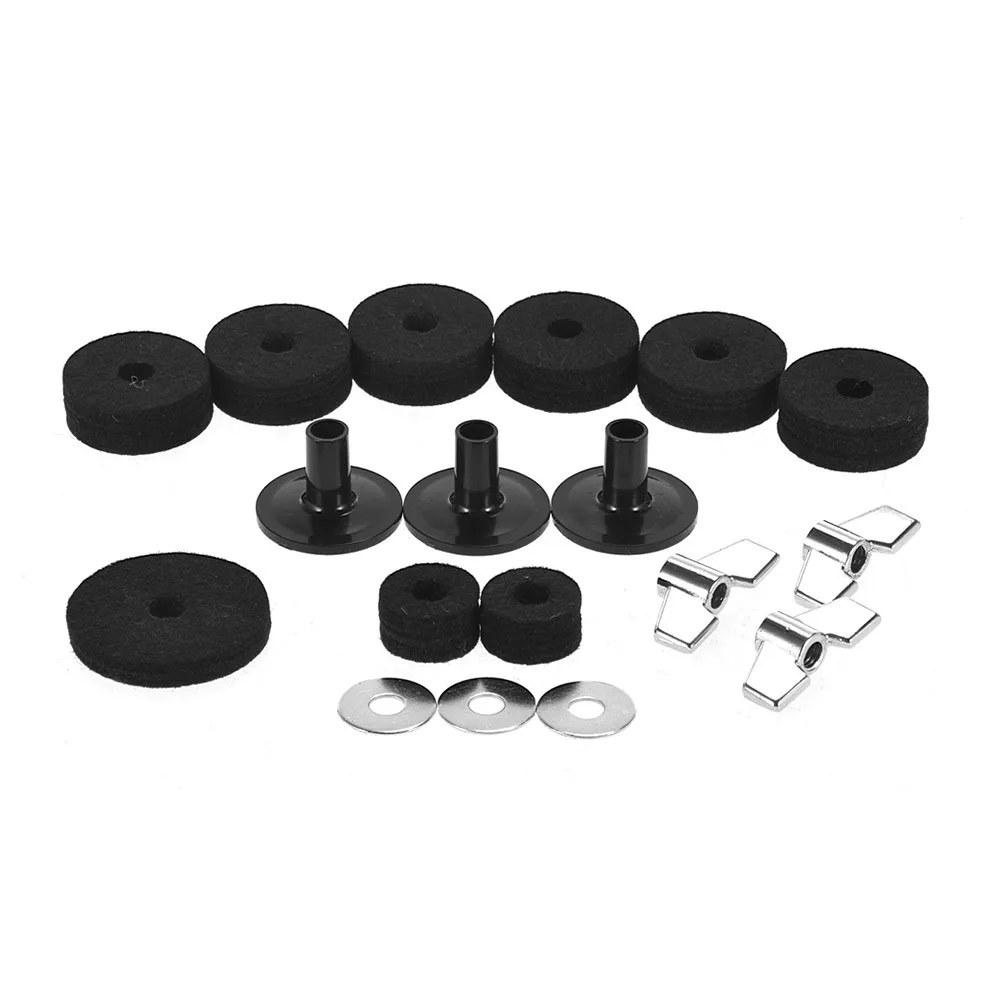 Набор из 18 предметов, набор аксессуаров для барабанов, набор киmbal Stand Felts Hi-Hat, клатч Cymbal, барашковые гайки, рукава, металлические уплотнения, замена