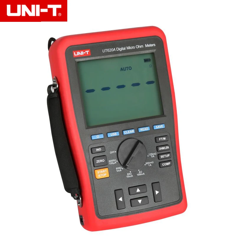 UNI-T UT620A цифровой микро Омметр Измеритель сопротивления с высоким/низким предельным сигналом и задний светильник
