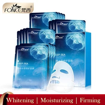 

Fonce Jellyfish sheet mask Deep sea minerals protein whitening Skin Brighten hyaluronic acid mascarilla facial Shrink pores Mask