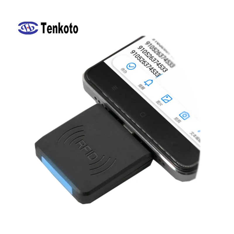 RFID считыватель номера карт Android Micro USB NFC 13,56 МГц RFID считыватель IC 10 бит номер Бесконтактный кредитный без программного обеспечения - Цвет: Black