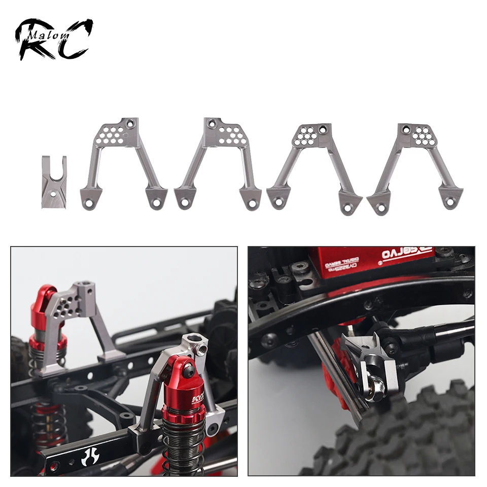 4X Adjustable Metal Shock Absorber Mounts For 1/10 RC Axial SCX10 90046