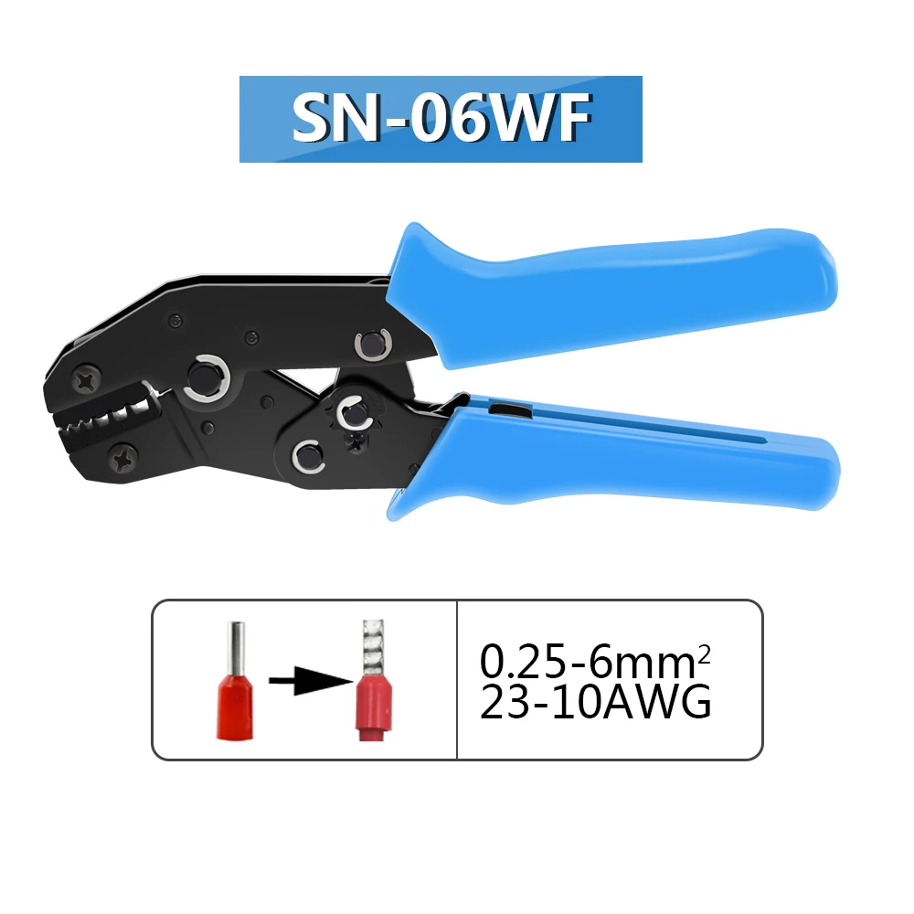 FASEN SN-06WF 0,25-6mm2 обжимные плоскогубцы для кабеля, фиксирующий Зажим, обжимной инструмент