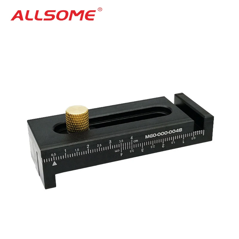 

ALLSOME Woodworking Gap Gauge Depth Measuring Ruler Marking Gauge Table Saw Slot Adjuster Mortise and Tenon Tool