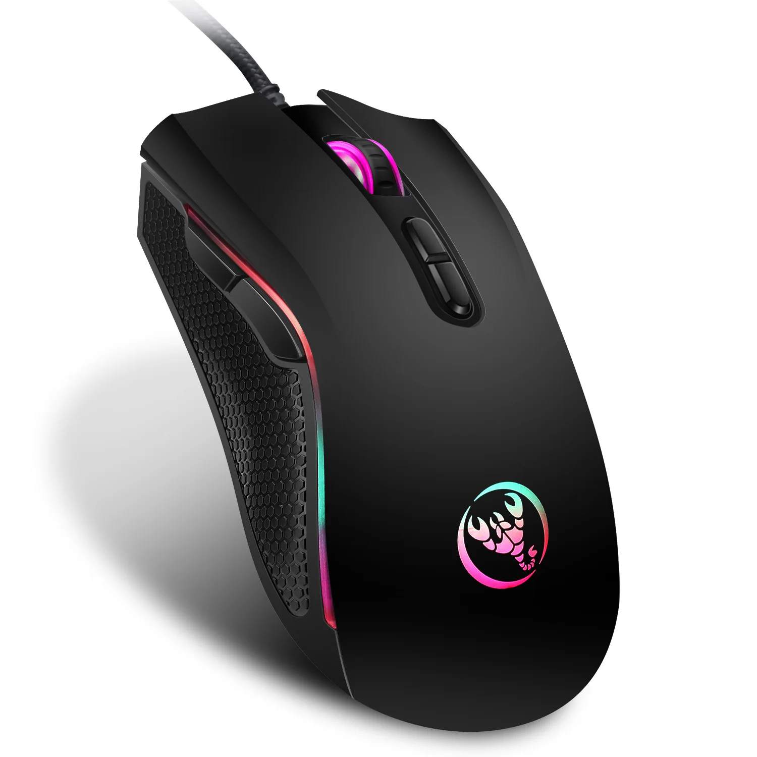 wireless laptop mouse High-end optical professional gaming mouse with 7 bright colors LED backlight and ergonomic design, suitable for LOL CS wireless mouse with usb c