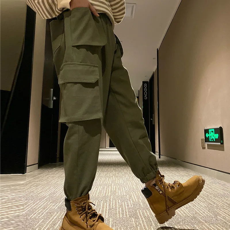 Girls Solid Cargo Pants Winter 8163 
