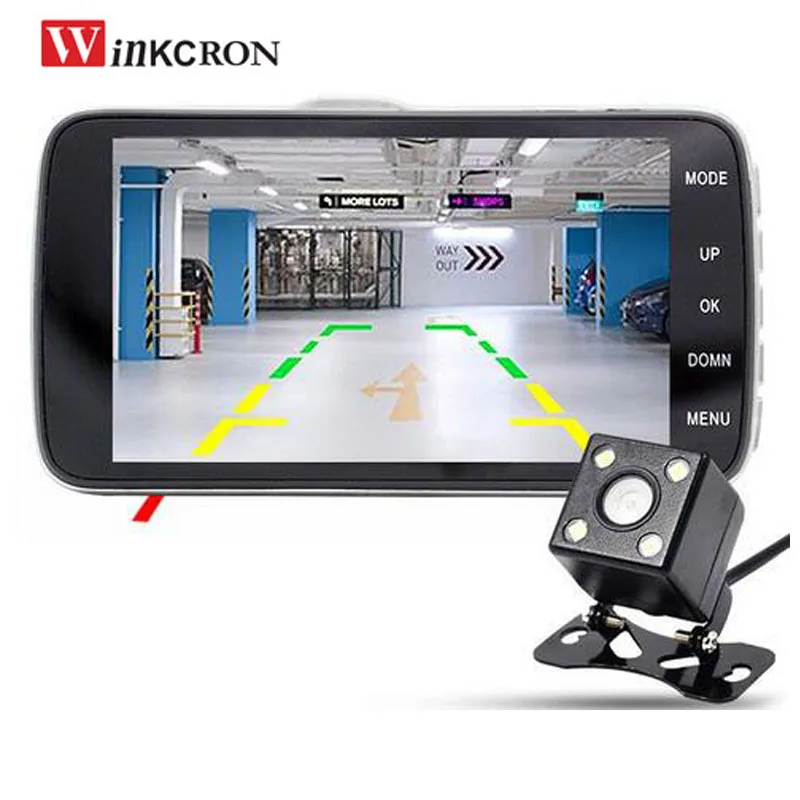 Видеорегистратор автомобильный 4 дюйма HD 1080P ночное видение|dual lens|dvr dual lenscar camera dvr |