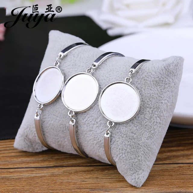 Bracelet Bangle Base Blank Tray Bezels Fit Round Cabochon Jewelry Making  Finding