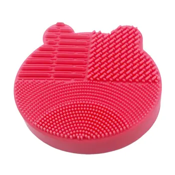 

Portable Lovely Brush Cleaner Washing Brush Pad Cleaning Mat Makeup Brush Cleaner Universal Make up Tool Scrubber Box
