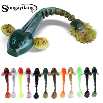 

Sougayilang Soft Lure 4.5g 3.5in 90mm 12PCS/Lot Fishing Swimbait Lure Set Tail Worm Saltwater/Freshwater Fishing Baits