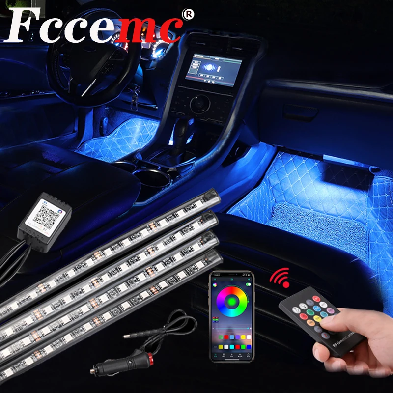 

RGB LED Car Interior Ambient Lights With USB Remote APP Music Control Multiple Modes Dynamic Atmosphere Lighting Decorative Lamp