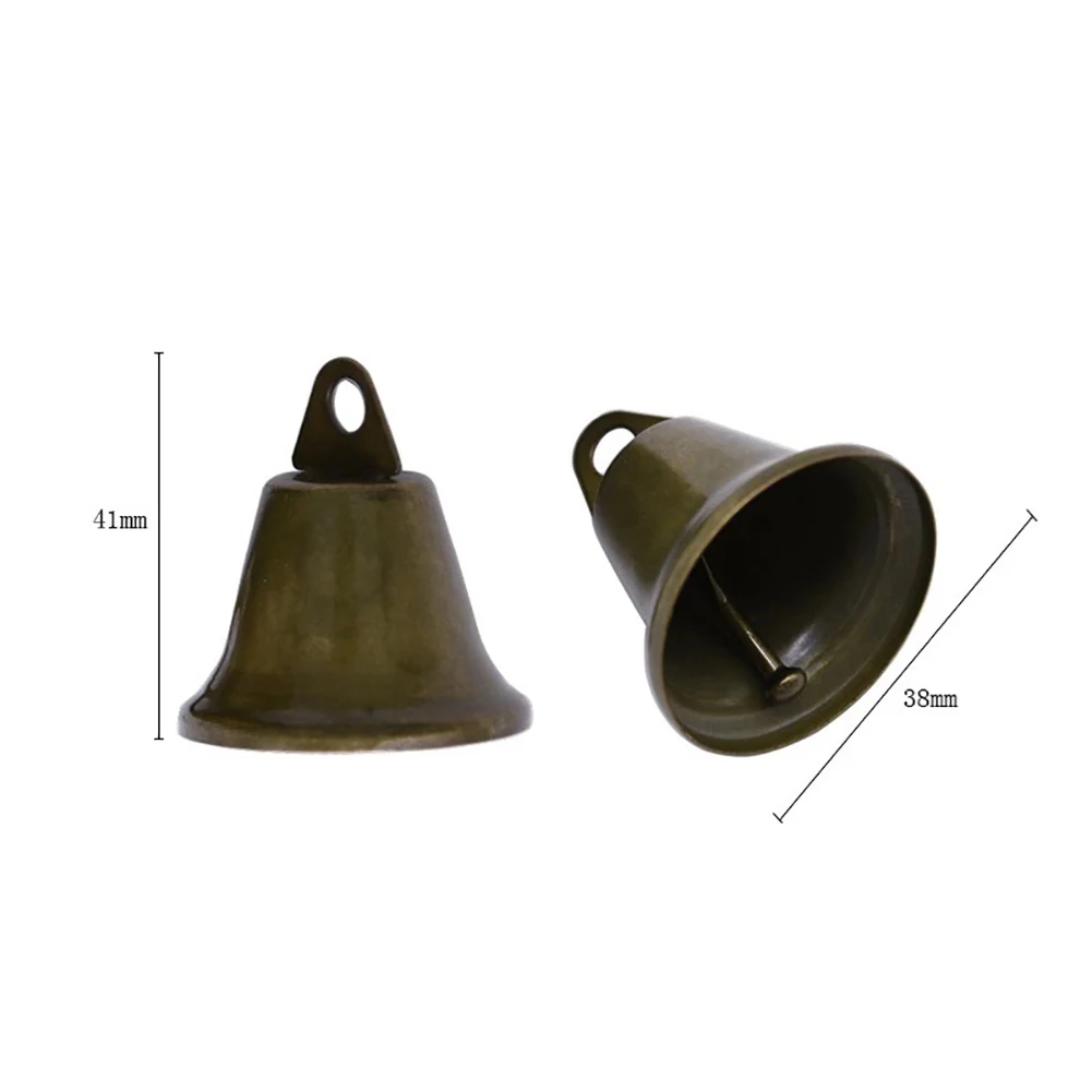 100 Pcs Home Christmas Bell Crisp Clear Vintage Multipurpose Pendant Tree Decoration Crafts DIY 38mm Housebreaking Iron Hanging