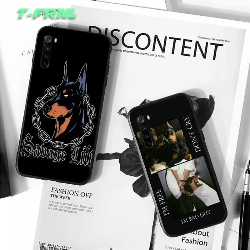 

Doberman Cool Dog Case Coque Fundas Etui for Xiaomi note max mi 7 8 9se Redmi 7 7a 8 8t 9 10 Pro Lite Cases Cover