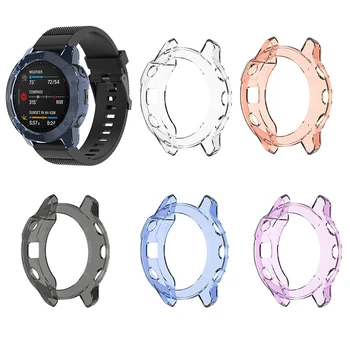 

TPU Transparent Protective Case Cover Clear Protective Film For Garmin Fenix 6 Smart Watch Protector Cases Protector Cover
