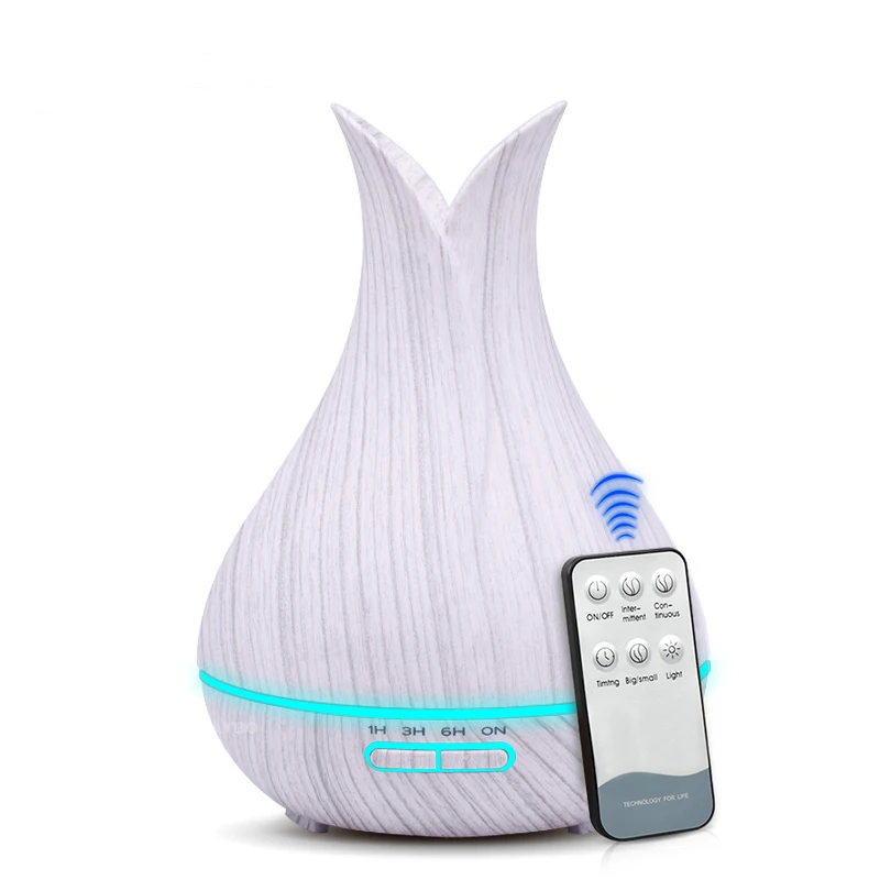 Tanie DEKAXI drewna zdalnego sterowania ultradźwiękowy nawilżacz powietrza elektryczny Aroma dyfuzor powietrza dyfuzor olejków eterycznych Mist maker dla domu