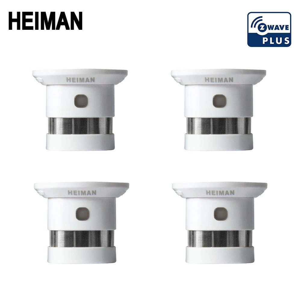HEIMAN Z-wave детектор дыма Z wave EU 868,42 МГц Zwave датчик Пожарной Сигнализации для безопасности умный дом - Цвет: 4pcs