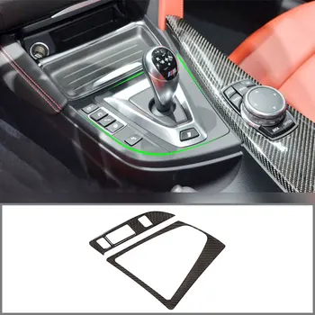 

For BMW M3 2014-2018 Central Control Gear Panel Stickers Real Carbon Fiber Car Interior Modification Parts