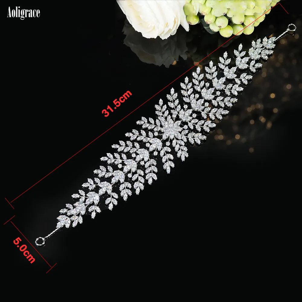 2022 Fashion Cubic Zirconia Soft Headband CZ Wedding Hairband for Women Diadem Bride Princess Headpiece Crowns Hair Accessories