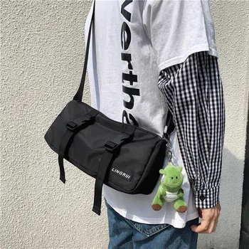 

Male Women Nylon Waist Pack Sling Bag Crossbody Outdoor Sport Shoulder Chest Daily Picnic Canvas Messenger Bag