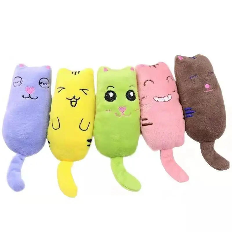 Кошка шлифовальная кошачья мята игрушки смешной интерактивный плюшевый Кот игрушка питомец котенок жевательная игрушка кошка мята для кошек зубы игрушки