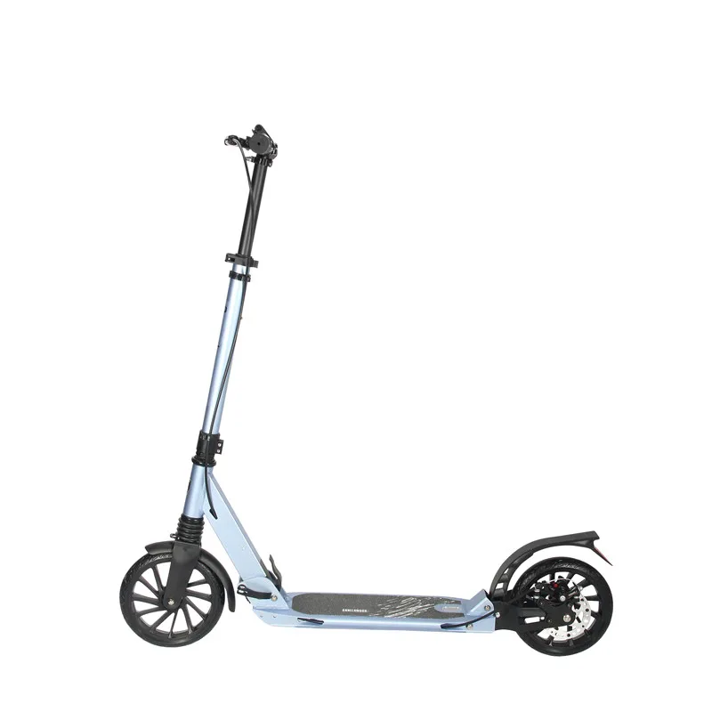 Large 9 inch Wheel Kick/Push Scooter for Adults Teens Easy Folding w/ Suspension 