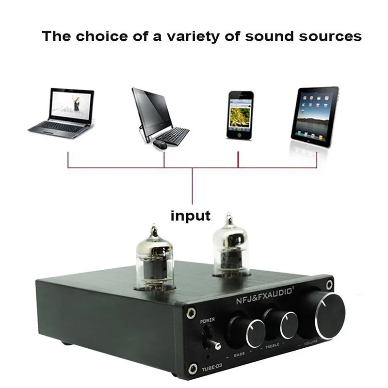 White&HiFi AUX Preamp Pre-Amplifier T7 Tube Phono Stage RIAA MM Turntable Latest Useful Durable New