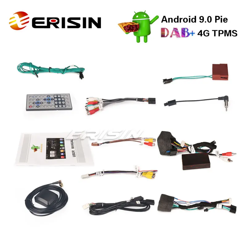 Erisin ES7702B " DAB+ Радио Android 9,0 автомобильный dvd-плеер gps 4G для Mercedes A/B класс спринтер Вито виано Crafter
