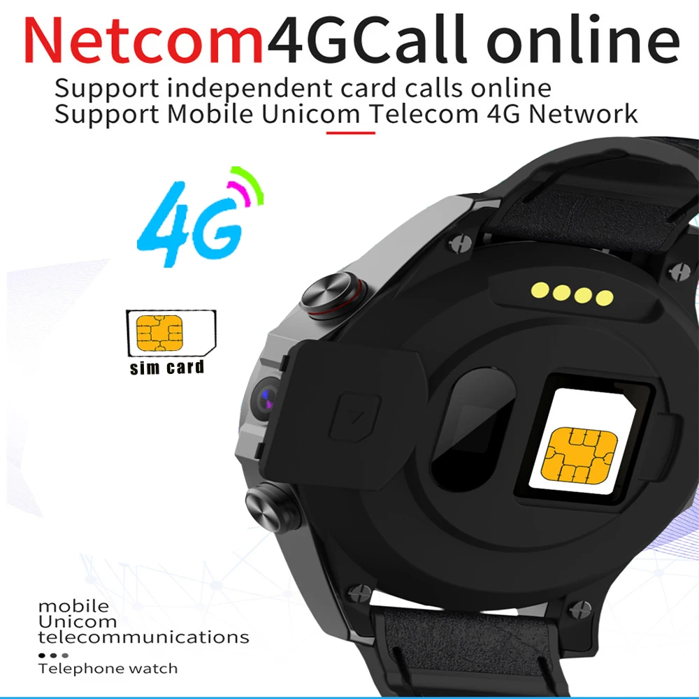 Смарт часы Kaimorui V9A 4G Android7.1 3G + 32G 1 56 дюймов HD дисплей Двойная камера мужские умные SIM