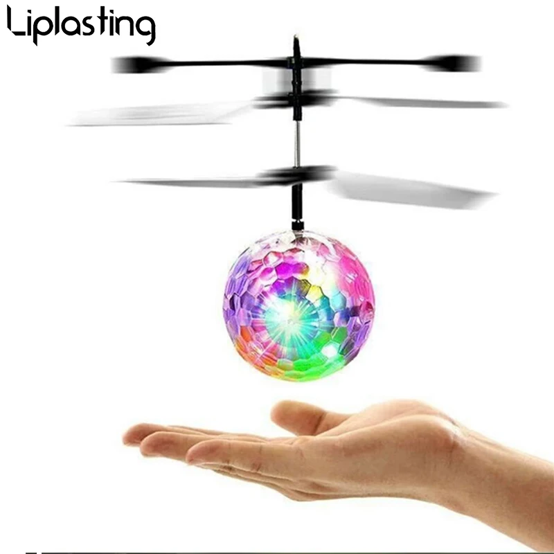 

Mini UAV Smart Induction Vehicle Fly Ball Drop Resistant Suspension Glowing LED Lighting Drone Child New Unique Toy Ball Gift