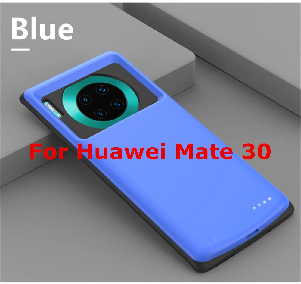 Blue for Mate 30 Чехол для внешнего зарядного устройства для huawei mate 30 Pro, чехол для аккумулятора 6800 мА/ч, чехол для зарядного устройства для huawei mate 30, чехол для питания - Color: Blue for Mate 30